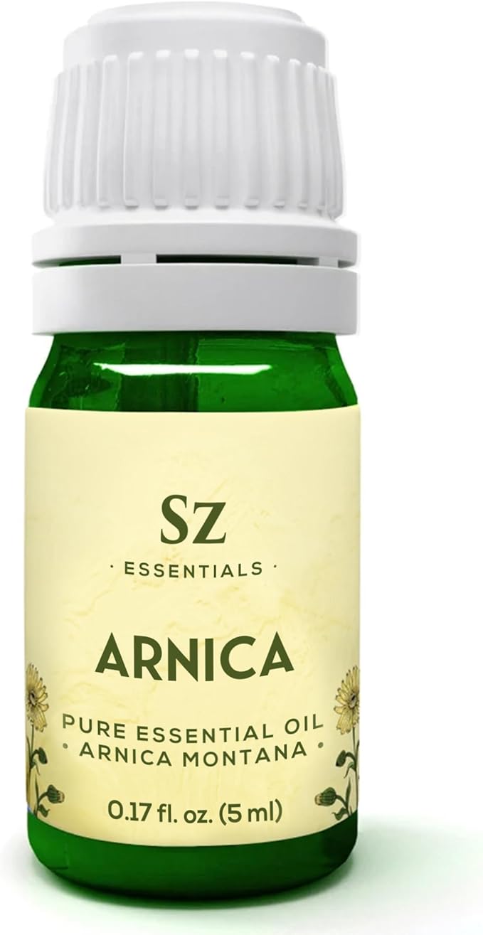 Arnica Essential Oil (Arnica Montana) – Therapeutic Grade, 100% Pure & Undiluted with Fresh Herbal Aroma for Soothing Relief, Aromatherapy, Muscle Recovery & Skin Care - Vegan 0.17 oz