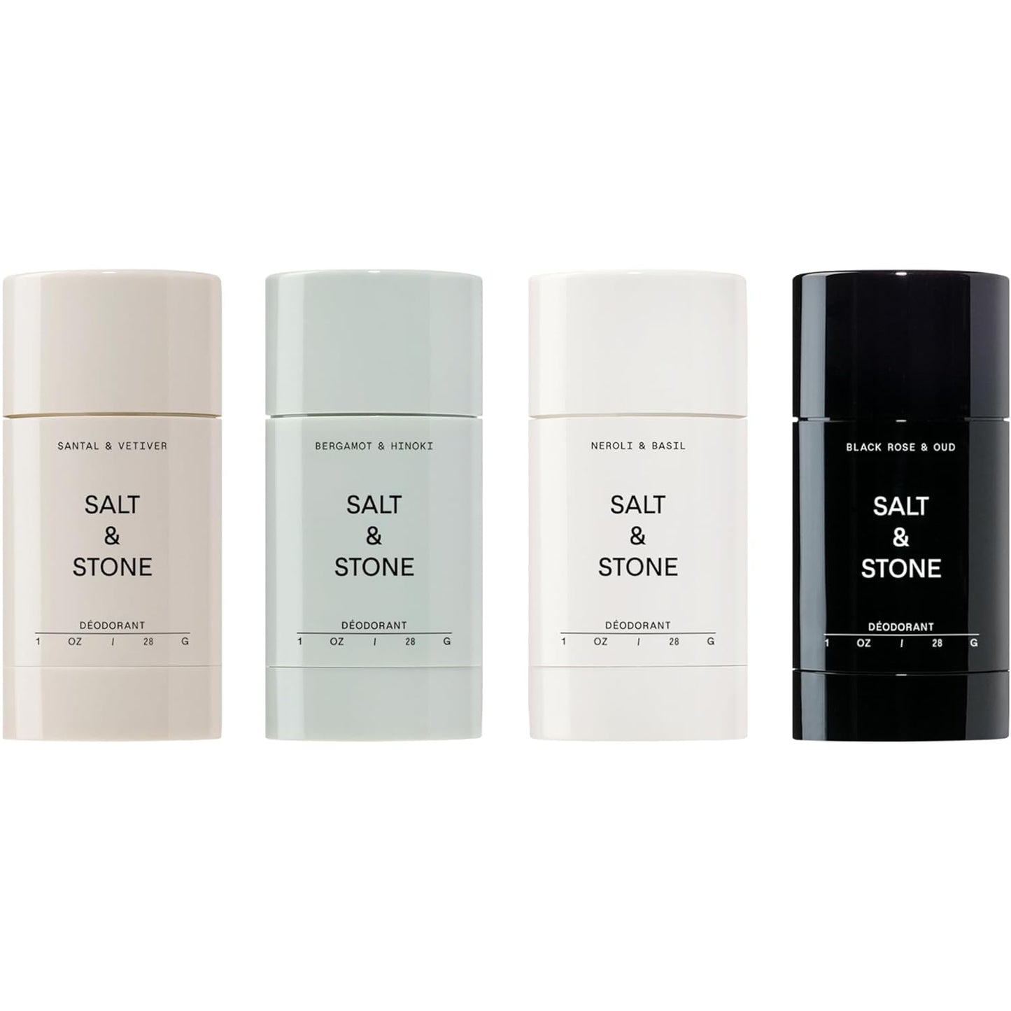 SALT & STONE Aluminum Free Deodorant | Extra Strength 48 Hour Protection for Women & Men | Made with Seaweed Extracts, Shea Butter & Prebiotics (Mini Deodorant Discovery Set)
