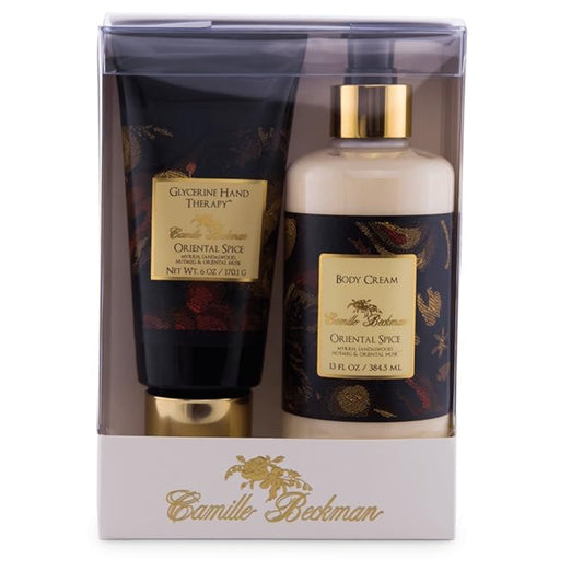 Camille Beckman Hand and Body Duet Set, Silky Body and Glycerine Hand Cream, Oriental Spice