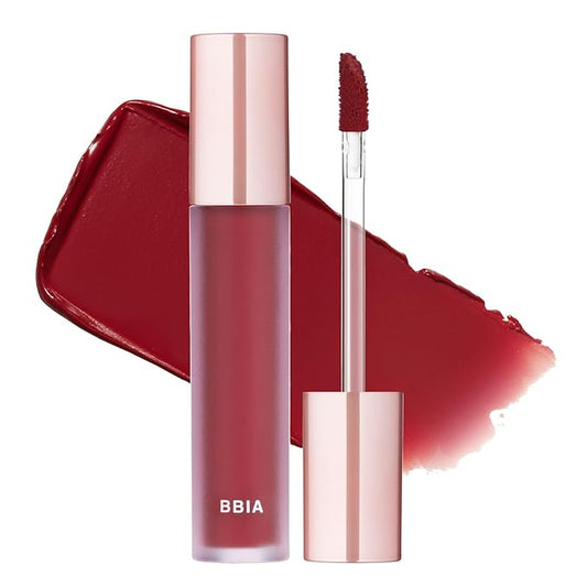 BBIA Last Velvet Tint - Soft & Creamy Matte Finish Lip Stain, Blur Effect with Velvety Texture, Long-Lasting, High Pigment, Lightweight, Non-Drying, Vegan, Korean Lip Makeup (V03 EXTRA RED)