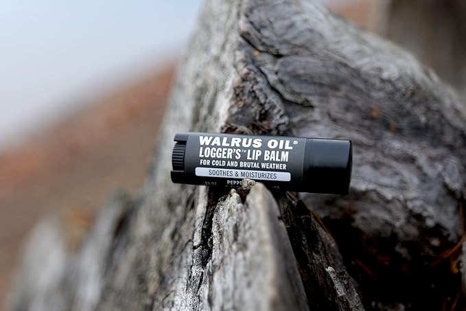 WALRUS OIL - Logger's Lip Balm, 2-Pack, 100% Vegan, Made with Candelilla Wax, Almond Oil, Coconut Oil, Jojoba Oil, and Natural Ingredients.