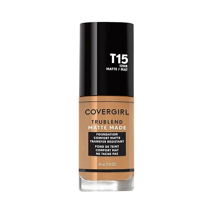 COVERGIRL TruBlend Matte Made Liquid Foundation, Golden Honey, 1 Fl Oz (Pack of 1)