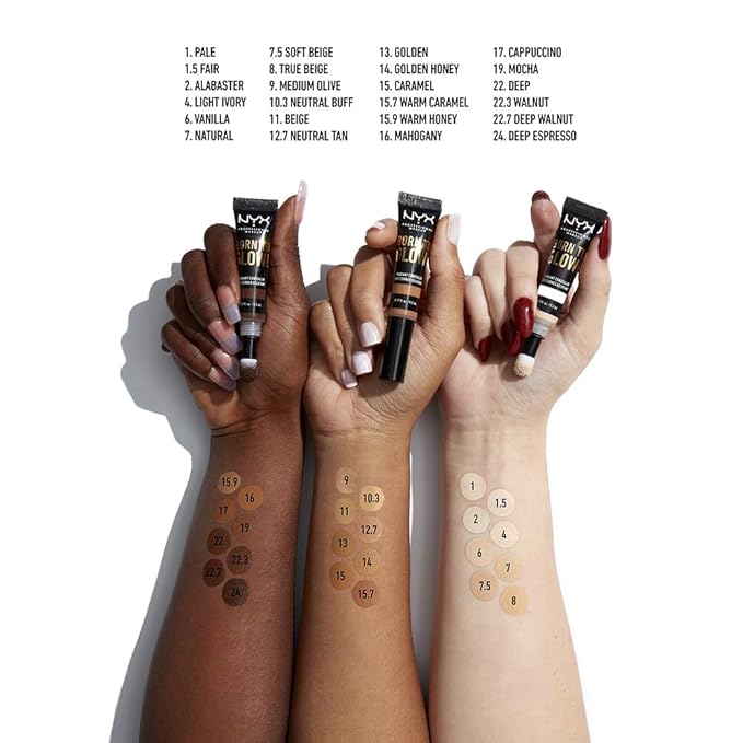 NYX PROFESSIONAL MAKEUP Born To Glow Radiant Concealer, Medium Coverage - Deep Espresso