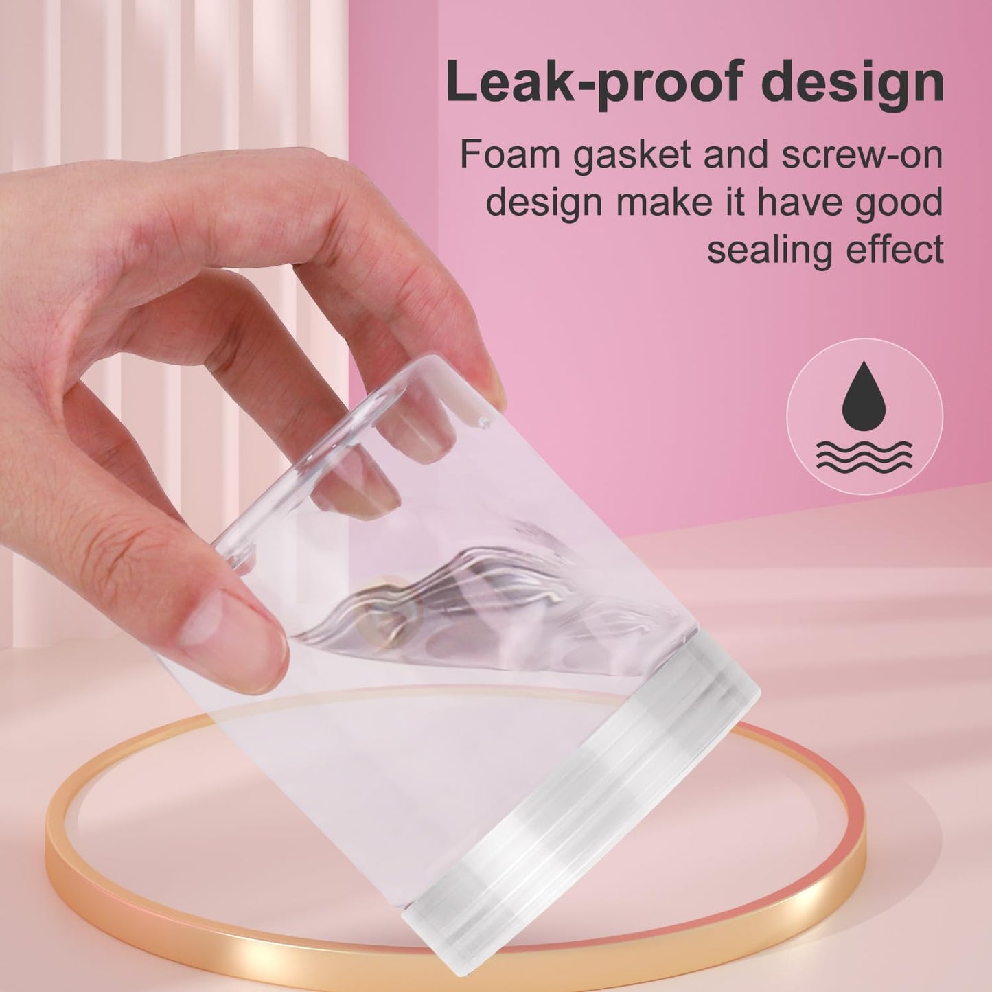 36 Pack 8oz Household Plastic Jars with Lids, BPA Free, Reusable, Refillable Transparent Cosmetic Containers for Bath Salts, Cosmetics, Powders, Beauty Product and Small Accessories, White