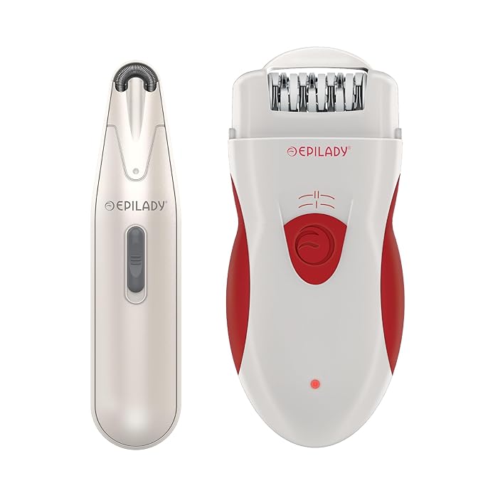 Epilady Hair Removal Device Bundle | Legend Series 2 – Rechargeable Hair Remover for Women | Epi-Wand – Facial Hair Removal for Women | Epilator for Women and Peach Fuzz Remover for Women