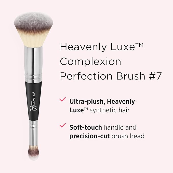 IT Cosmetics Makeup Set - Includes Supersize Bye Bye Under Eye Concealer (42.5 Deep) + Heavenly Luxe Complexion Perfection Concealer Brush (1 fl oz) - with Collagen, Hyaluronic Acid & Antioxidants