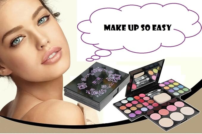 Eyeshadow Makeup Set,39 Colors Combination with Eyeshadows & Facial Blushers & Lip Glosses & Pressed Powders & A Mirror Combo, All-in-One Makeup Gift Kit
