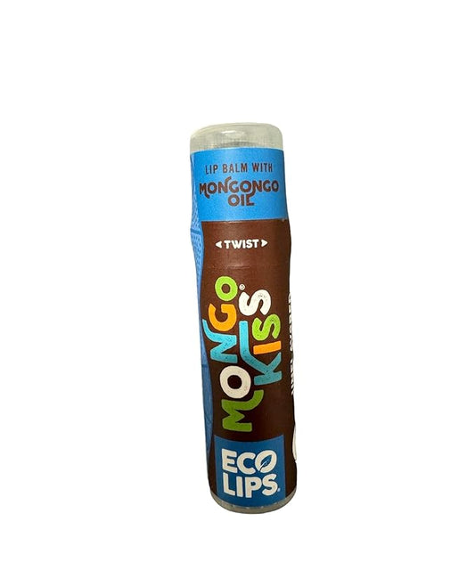 LIP BALM Mongo Kiss 6-Pack by Eco Lips 100% Organic Beeswax & Cocoa Butter Lip Care with Mongongo Oil - Soothe & Moisturize Dry & Cracked Lips - Made in USA. (Unflavored)