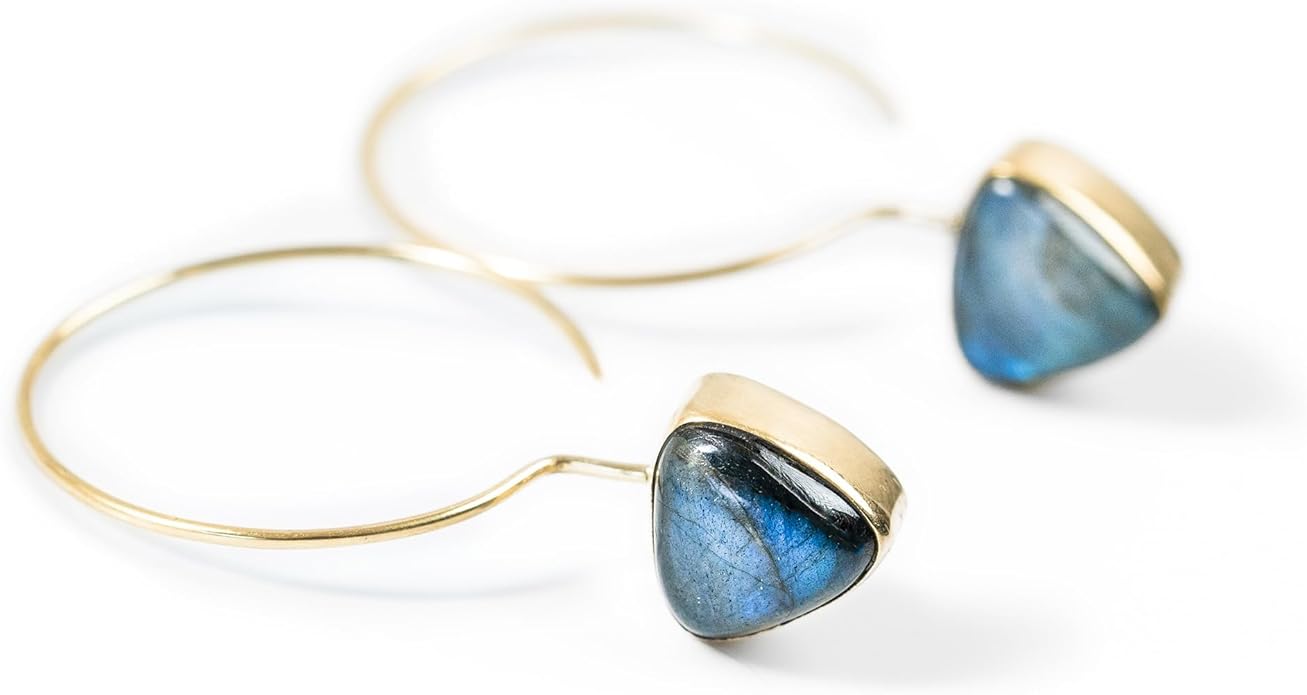 AYANA Healing Crystal Earrings for Women - Handmade Drop Earrings with Ethically Sourced Authentic Gemstones | Birthstone Jewelry for Women Trendy