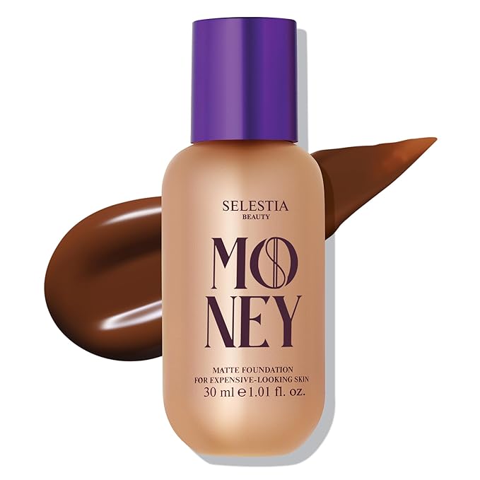 Matte Foundation Money - Long-Lasting Makeup Foundation with Flawless & Buildable Coverage - Liquid Foundation for All Skin Types (Mocha)