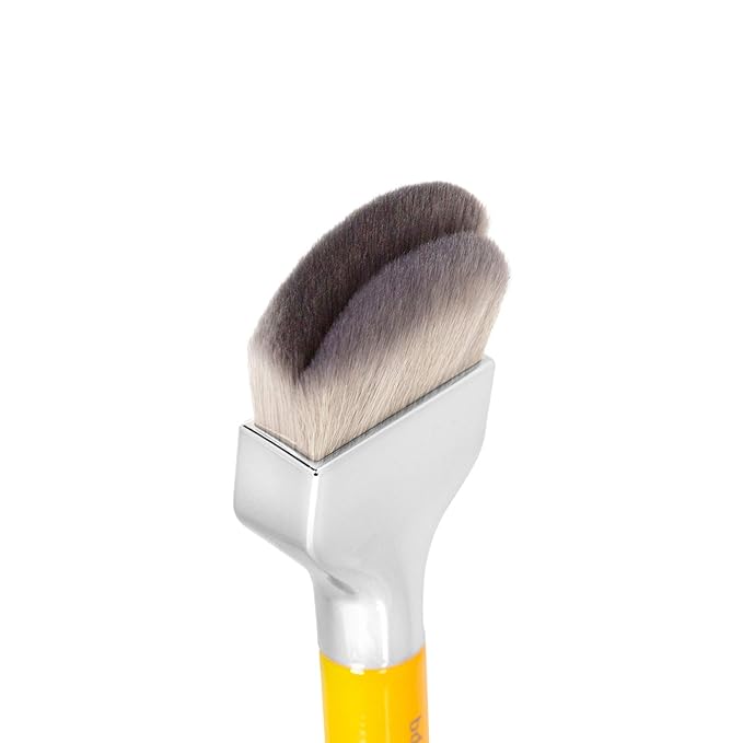 Bdellium Tools Professional Makeup Brush - Studio Series 971 Large Slanted Double Dome Blender - With Soft Synthetic Fibers, For Quick & Easy Application and Blending (Yellow, 1pc)