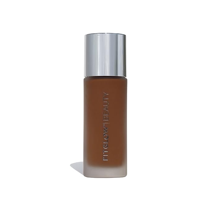 Fitglow Beauty - Natural Foundation+ Photo-Filtering Foundation | Vegan, Woman-Owned Clean Beauty (F7 - Rich Neutral, Soft Olive Undertones)