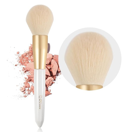 DUcare Tapered Blush Brush for Cheeks - Pointed Powder Brush for Light Application, Multi-Purpose Makeup Brushes Perfect for Highlighting, Defining, Sculpting, and Contouring