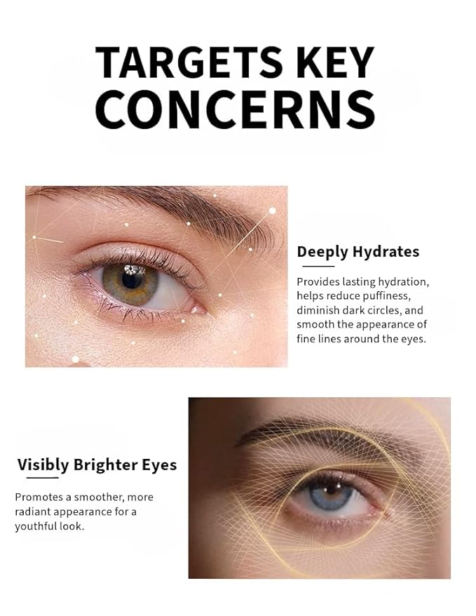 Anti-Aging Eye Cream with Squalane, Nicotinamide, and Panthenol (B5) for Dark Circles, Puffiness, and Fine Lines - 1oz