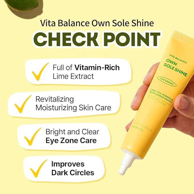 EUNYUL Vita Balance Own Sole Shine Eye Cream [1.01 fl.Oz / 30ml] Vitamin C Eye Cream, Korean Cosmetics, Korean Skin Care