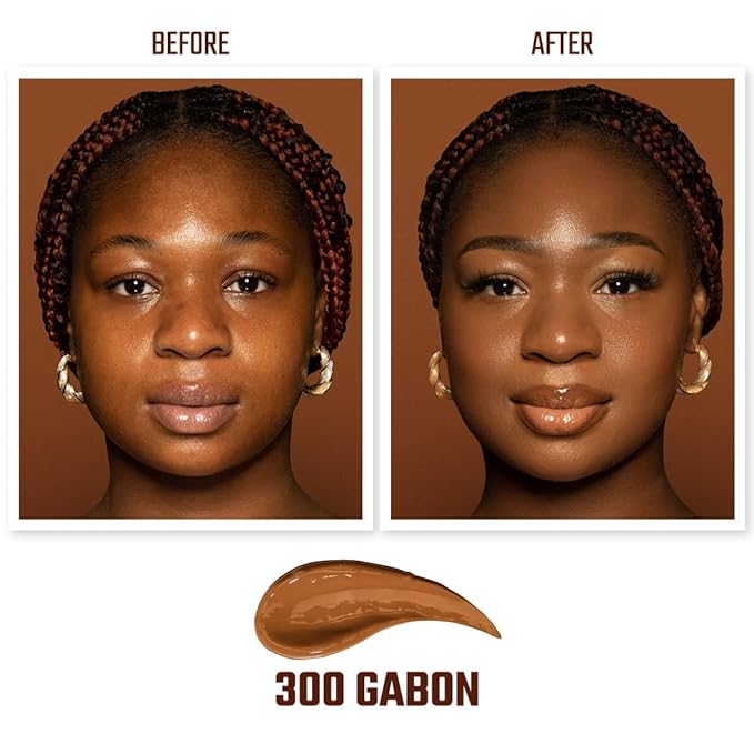 Juvia's Place I Am Magic Velvety Matte Liquid Foundation 300 - Gabon - Dark w/Neutral, Golden Undertone, Makeup Foundation Full Coverage, Lightweight, Long Wear, Velvety Matte Finish