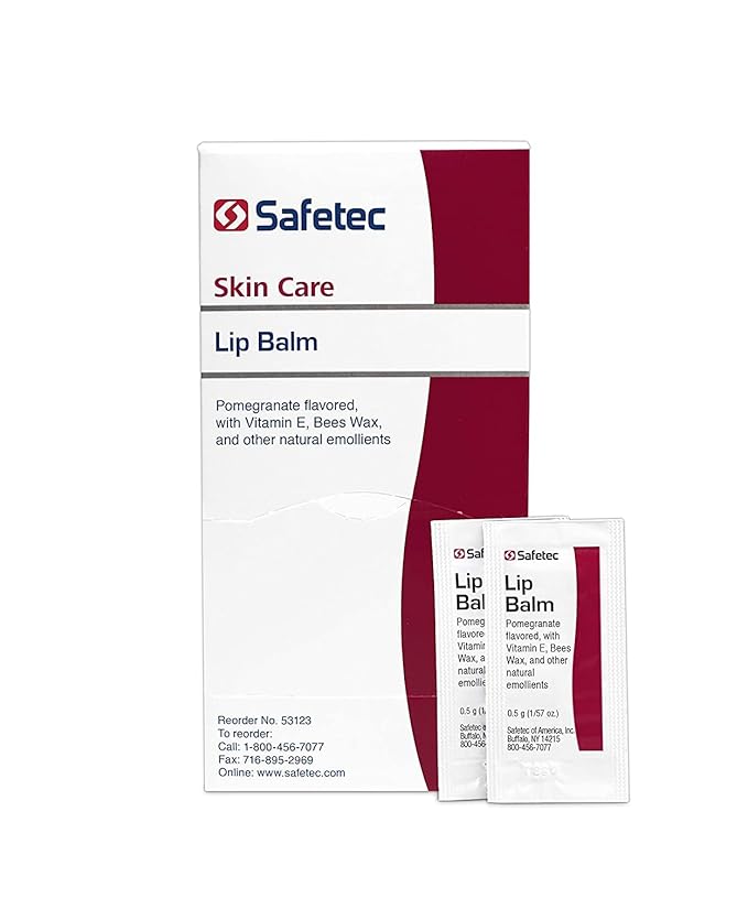 Safetec Lip Balm 53123 Pomegranate Flavored, One color, 144 Count