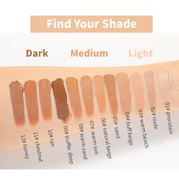 Flawless Matte Liquid Foundation Makeup, Vegan & Cruelty-Free, Liquid Oil-Free Foundation Face Makeup for Combination & Oily Skin, Longwear Medium-Full Coverage (07, 30ml)