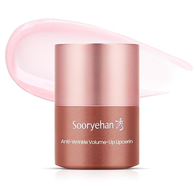 Sooryehan Tinted Lipcerin Lip Balm (0.5fl oz) - Age-Defying, Plumping, Hydrating, Nourishing Lip Care for Dry, Chapped Lips. Korean Skin Care. Peptides, Collagen, Shea Butter, Plant-Based Squalane.