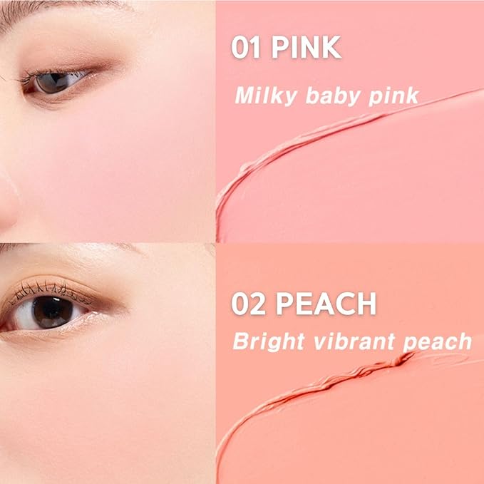 BBIA Ready To Wear Downy Cheek Cream Blush 8 Color - Creamy Blendable & Buildable Blush Dewy Texture & Matte Finish High Pigment Longlasting Lightweight Natural Face Makeup, 0.12oz (02 DOWNY PEACH)