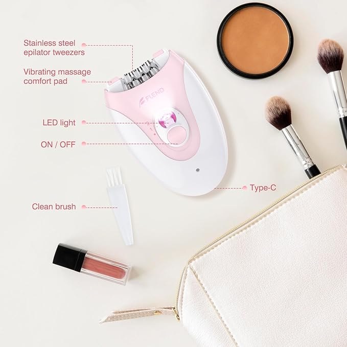 Epilator,Epilator for Women Facial Hair Removal Rechargeable,2 Speeds Hair Removal,HairRemoval Device with 36 Tweezers,Hair Removal forWomen Legs/Face/Bikini/Arms,Womens Electric Shaver Smooth Skin