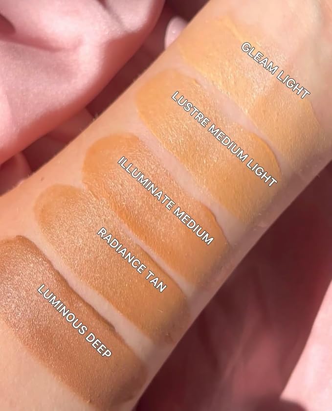 Revolution, Bright Light Face Glow, Lightweight & Brightening Multi-Use Skin Tint, Illuminating and Natural Glow Finish, Gleam Light, 0.77 Fl. Oz