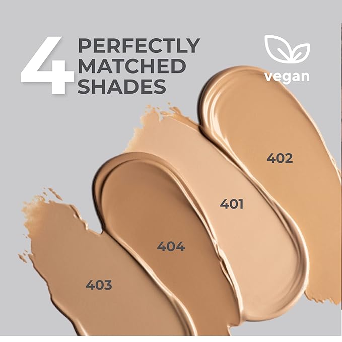 LAMEL Smartskin Serum Tinted Foundation - Hydrating & Nourishing - Hypoallergenic & Skin-Caring - Color Correcting - Anti-Aging Formula with Hyaluronic Acid, 404-1,18 fl.oz