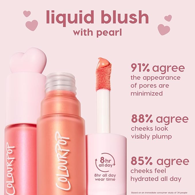 ColourPop Liquid Blush Pearl Finish - Wine N Dine (0.3 Fl Oz)