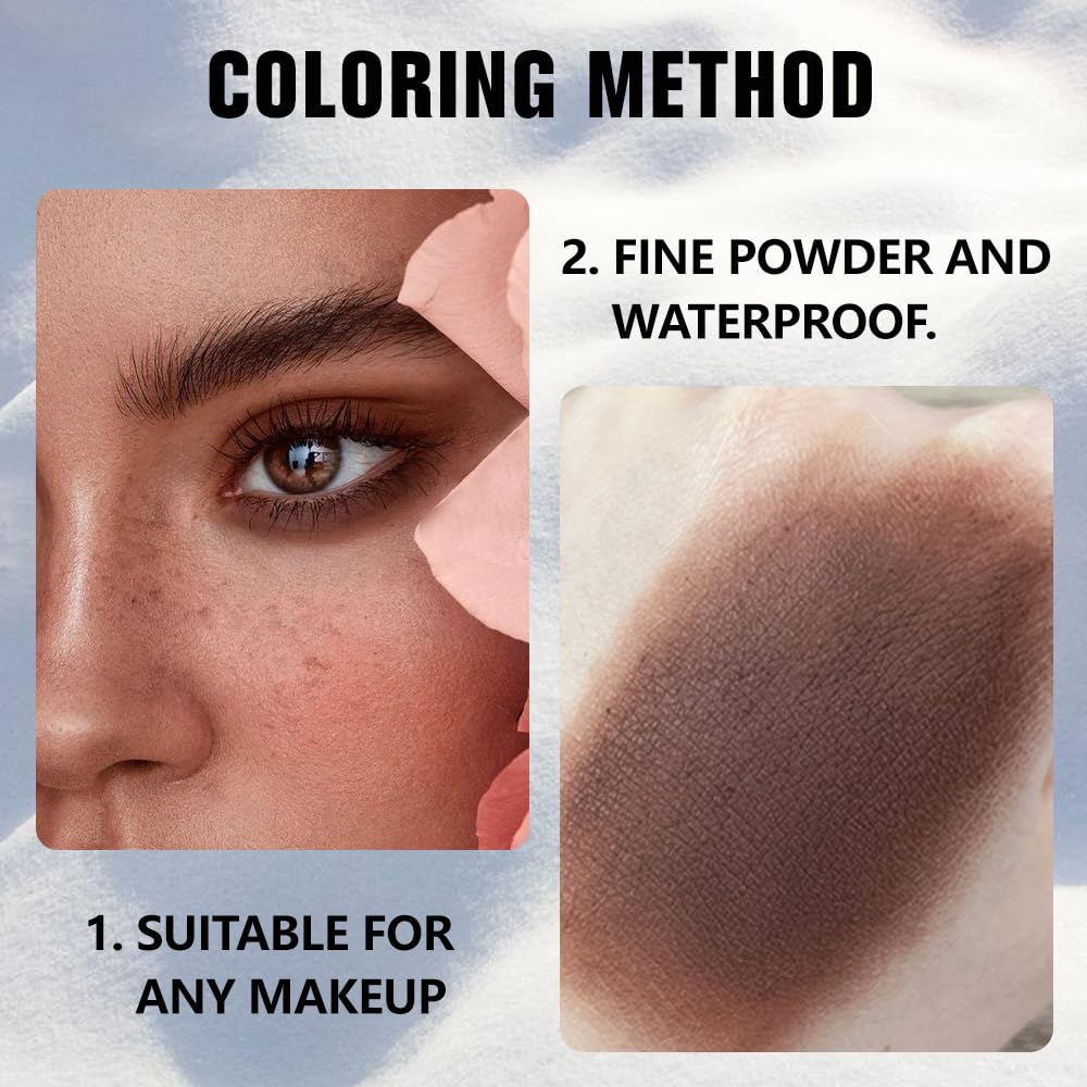 Coffee Brown Matte Eyeshadow – Smoked Eye Shadow, Daily Waterproof Long-Lasting Eyeshadow Powder Palette for Women Neutral Eye Makeup sombras para ojos (09)