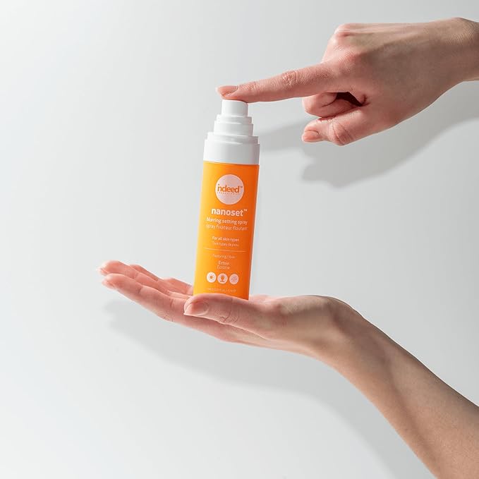 Indeed Labs Nanoset Blurring Setting Spray - Made With Ectoin - Lightweight, Long Lasting, Mattifying, Revitalizes, Controls Shine, Refreshes, Hydrates, All-Day Wear (Setting Spray)