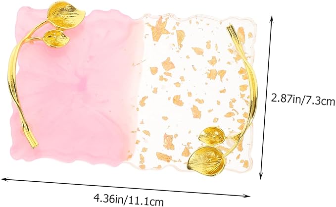 FOMIYES 2pcs Nail Palette Nail Art Gel Nail Art Palette Nail Tool Manicure Display Board Nail Polish Display Board Nail Color Palette Copper Plating Pink Makeup Mixing Plate Nail Art Plate