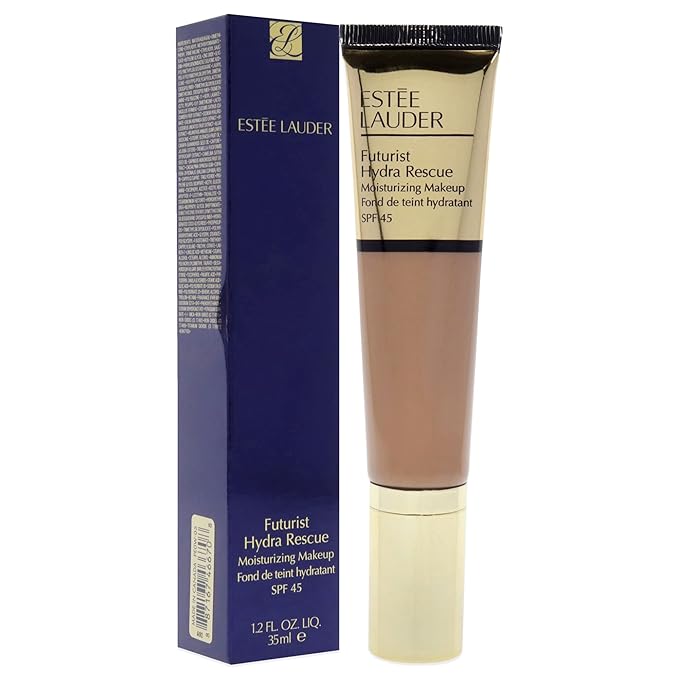 Estée Lauder Futurist Hydra Rescue Moisturizing Foundation SPF 45, 12 Hour Glow, 1.2 oz., 4N1 Shell Beige