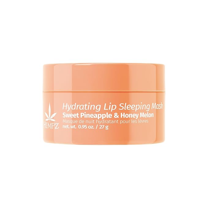 Hempz Hydrating Lip Sleeping Mask - Sweet Pineapple & Honey Melon (.95 Oz.) | Overnight Hydrating Lip Balm for Dry Lips, Lip Repair, Chapped Lip Treatment & Nourishment for Women