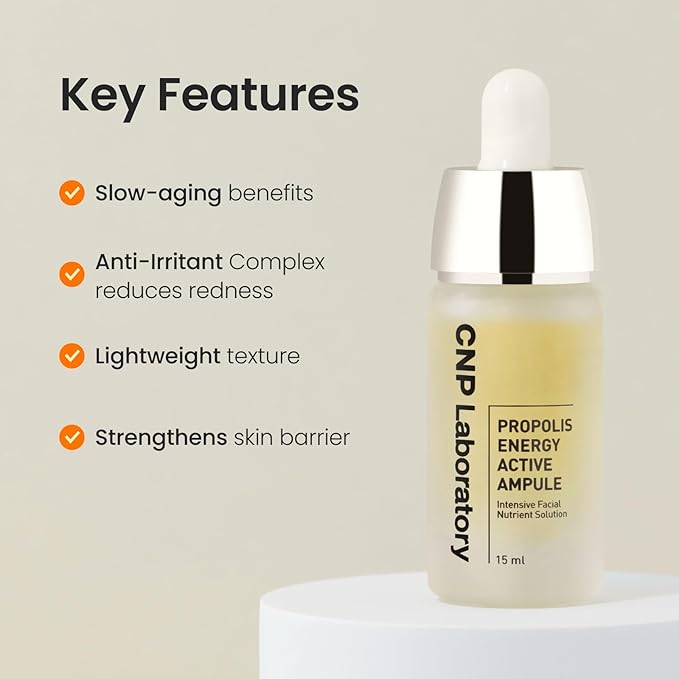 CNP Honey Glow Serum - Hyaluronic Acid & Propolis for Hydrating, Anti-Aging, Centella Soothing Serum, for Sensitive Skin, Korean Skin Care (1.18 fl. oz)