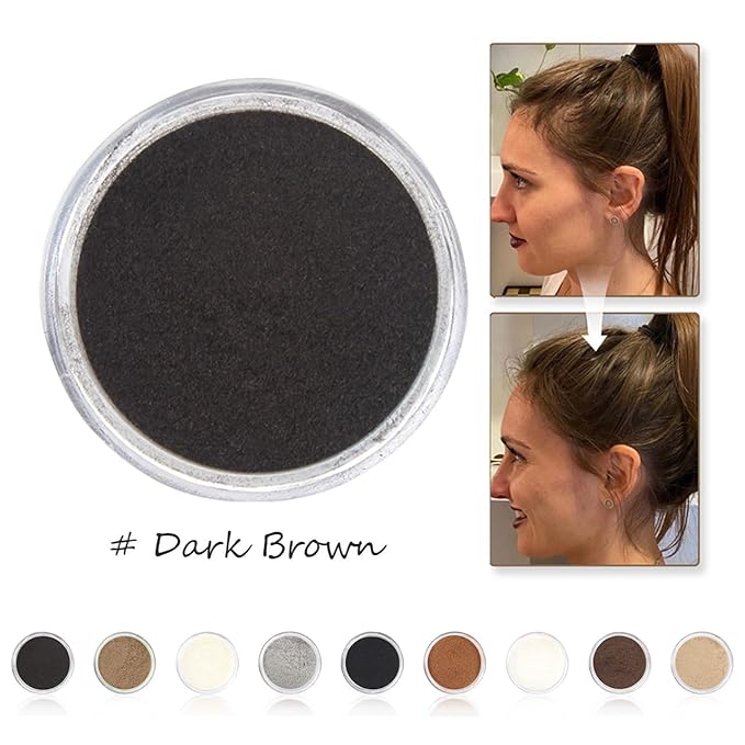 Hair Fibers for Thinning Hair for Women All-Natural Hair Building Fibers 0.98 Oz Hair Volume Powder Bald Spot Cover Up for Men & Women (Dark Brown)