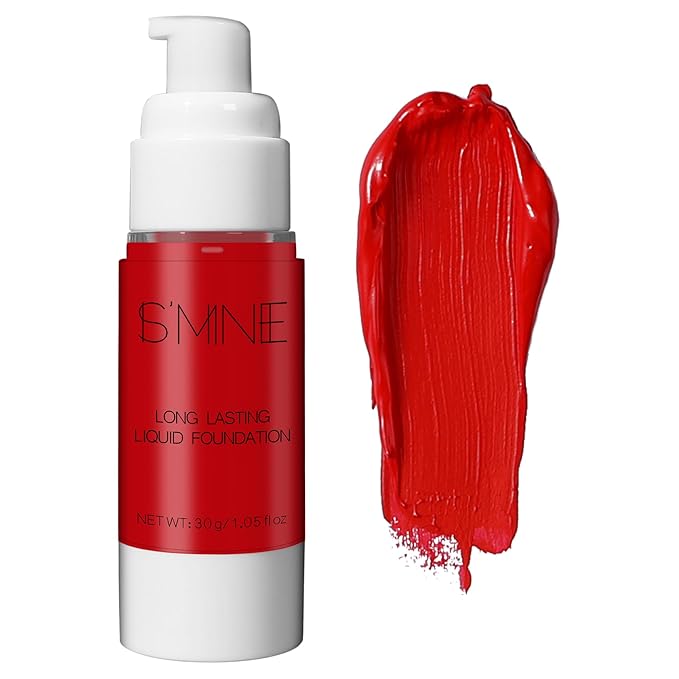 IS'MINE Red Liquid Foundation Makeup, Matte Flawless Finish Foundation, Vegan & Cruelty-Free (1.05 Fl Oz, 044)
