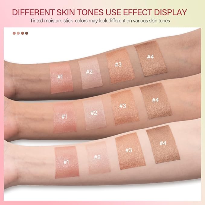 Multi-Use On The Go Bronzer Stick, Cream Contour Stick, Highlight Facial Stick Makeup, Glow Bronzer Stick for Women, Long-lasting Tinted Stick (1# Warm Glow)