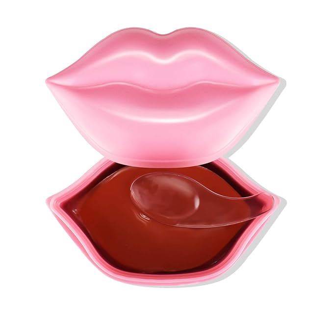 20Pcs Lip Mask,Pink Moisturizing Plumping Lip Masks Overnight,Pink Lip Mask Gel Treatment Lip Masks for Dry Lips Plump Lip Collagen Overnight Sleeping Lip Mask Pads Patches（Pink）