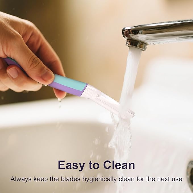 Face Razors for Women, Dermaplane Razor for Women Face, Eyebrow Razor, Dermaplaning Tool, Skin Safe Microblades, Peach Fuzz Remover (9ct, Wisteria)