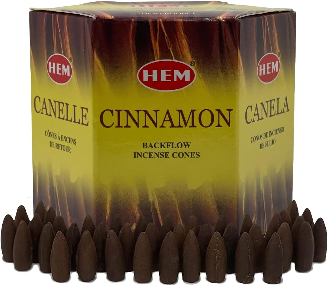 Cinnamon Backflow Incense Cones for Waterfall Aromatic Smoke Fountain Haze Falls