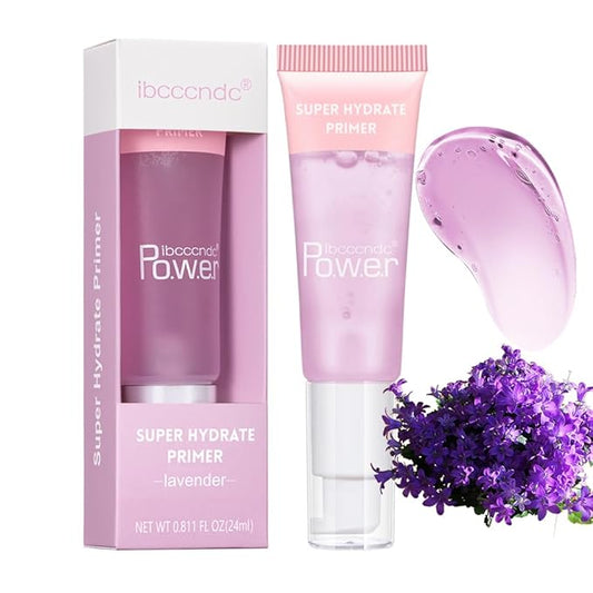 AKARY Gel-Based & Hydrating Face Primer For Smoothing Skin & Gripping Makeup with Vitamin E, Long-Wear Foundation Face Primer for Oil Control, Even Fine Lines, 0.81 Fl Oz, 06 Lavender