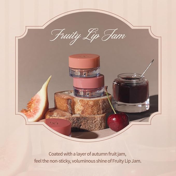 dasique Fruity Lip Jam (#12 Jujube Jam) | High-shine finish | Moisturizing | Vegan, Cruelty Free | Lip Balm