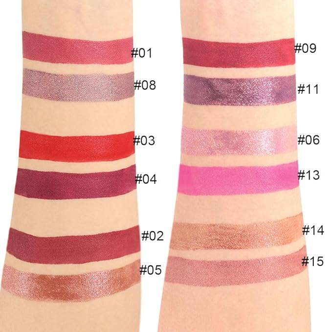 evpct 1Pcs Wine Red Matte to Glitter Liquid Lipstick Lip Set Kit, Long Lasting Matte Diamond Glitter Lipstick Waterproof, Colorful Sparkly Glossy Metallic Shimmer Sparkle Lip Gloss for Women 06#