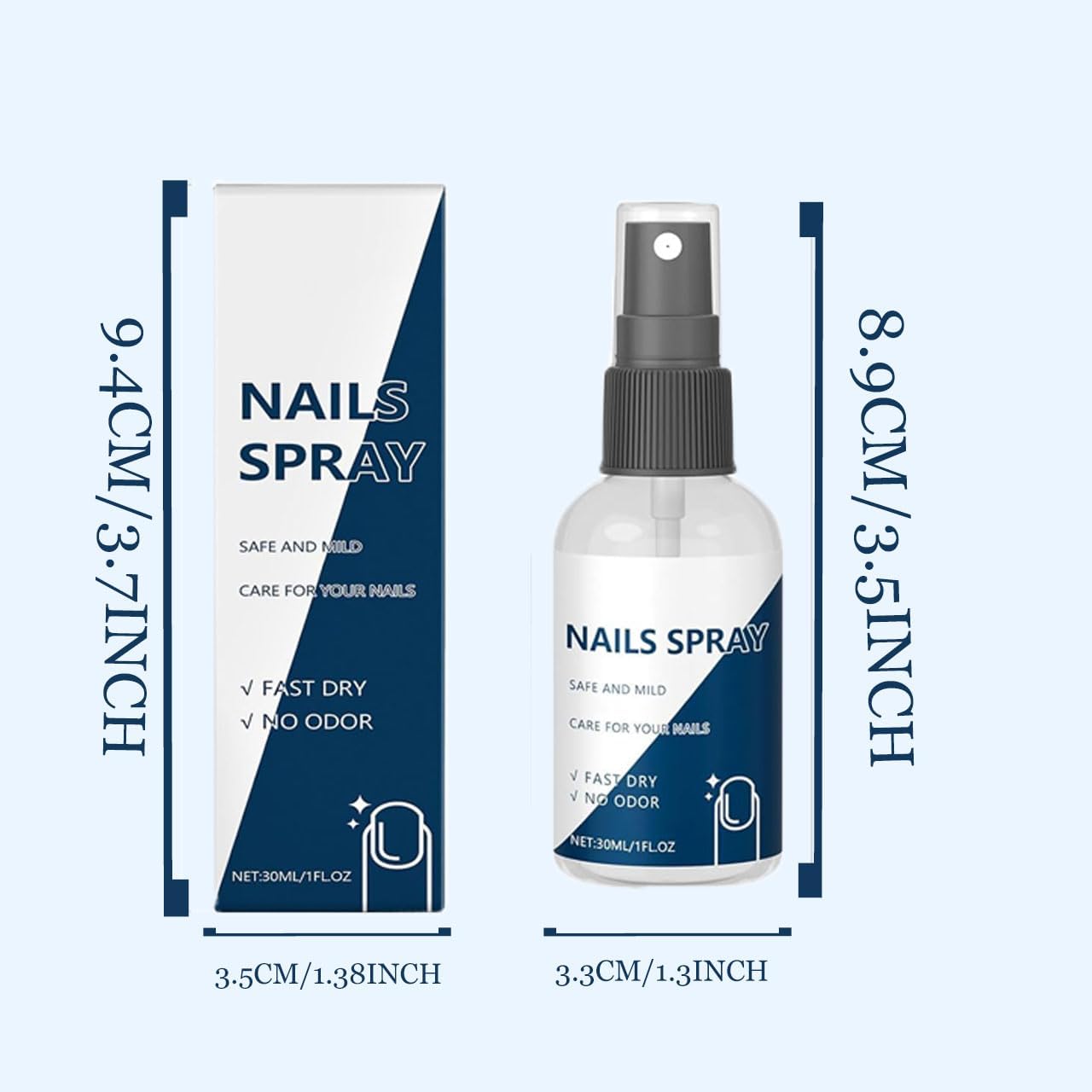 Nail Strengthener Spray for Stronger Nails | Quick-Dry Moisturizer with Lavender & Tea Tree Oils | Non-Greasy Formula to Prevent Brittleness | Unisex Care for Hands & Feet - 1 Fl Oz (3)
