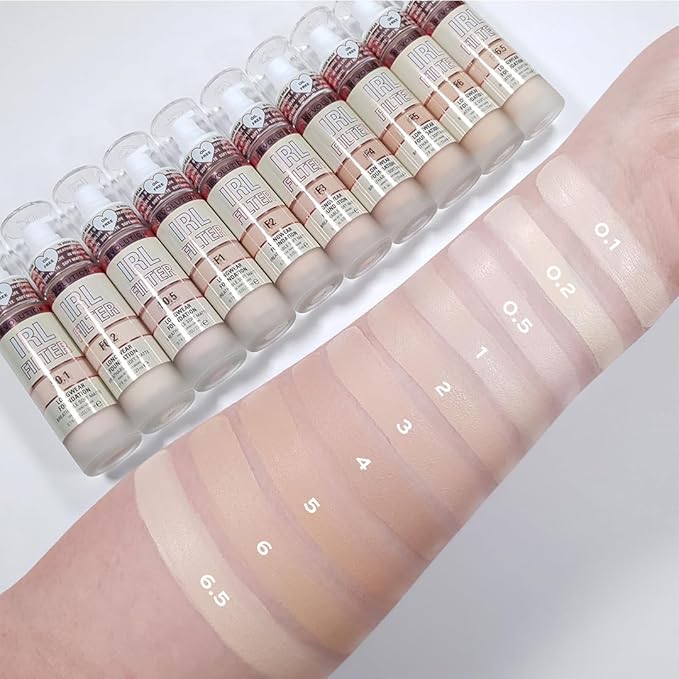 Revolution Beauty, IRL Filter Longwear Foundation, Soft & Breathable Formula, Medium to Full Coverage, Matte Finish, F5, 0.7 Fl. Oz