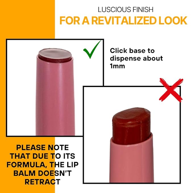 Lip Balm Hydrating for Dry and Chapped Lips Tinted Subtle Color Non-Sticky Juicy Finish | Nude