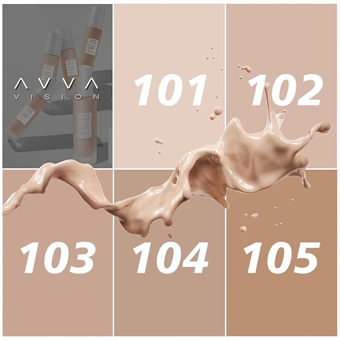 Liquid Foundation Makeup Natural True Skin Tone Full Coverage Concealer Flawless Complexion Blendable Longwear, 102, 1 fl. oz.