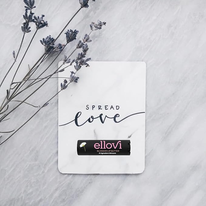 Natural Lip Butter Lip Balm - Blossom - Pure Enough to Eat - Made With Just 6 Vegan Ingredients - Moisturizing Lip Care for All Day Hydration (4-Pack)