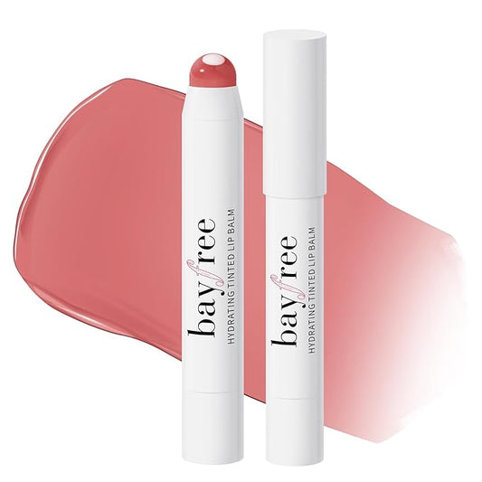 Tinted Lip Balm Plumper, Glossy, Pump Lips, Lightweight, Moisturize & Tint with Jojoba Seed Oil, Vegan Lipbalm Lip Care, Pink Rose