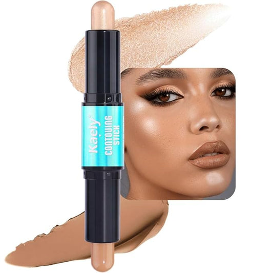 evpct 2in1 Face Shaping & Contouring Stick Cream Contour Concealer Bronzer Stick Makeup Kit for Beginner Face Highlighter Makeup Stick contorno maquillaje de maquillaje profesional,NEW Medium